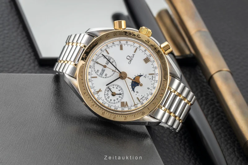 Omega Speedmaster Date chronograph steel / gold automatic men's watch 3730.20.00 175.0034 [2604882]