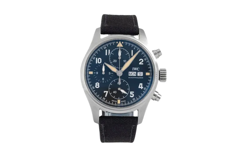 IWC Fliegerchronograph chronograph steel automatic men's watch IW387903 LP: 7900EUR [2605344]