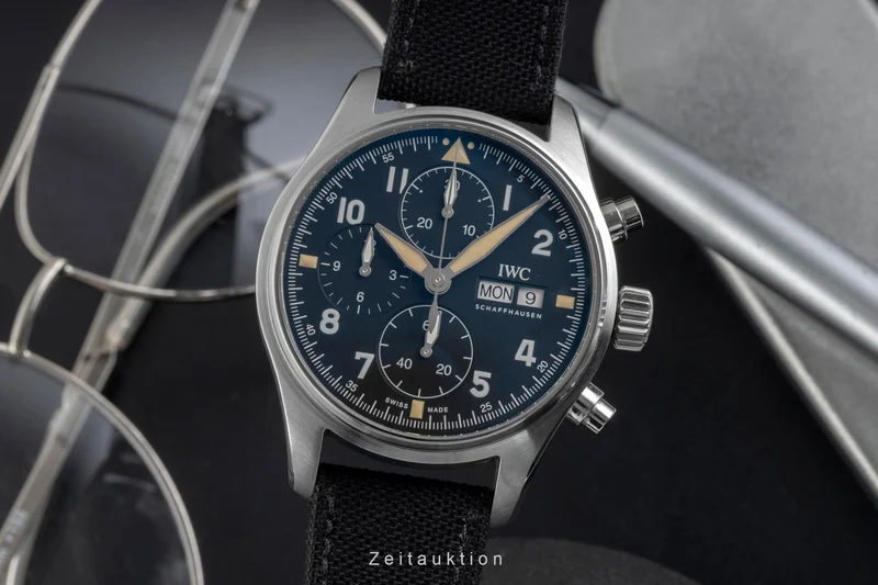 IWC Fliegerchronograph chronograph steel automatic men's watch IW387903 LP: 7900EUR [2605344]