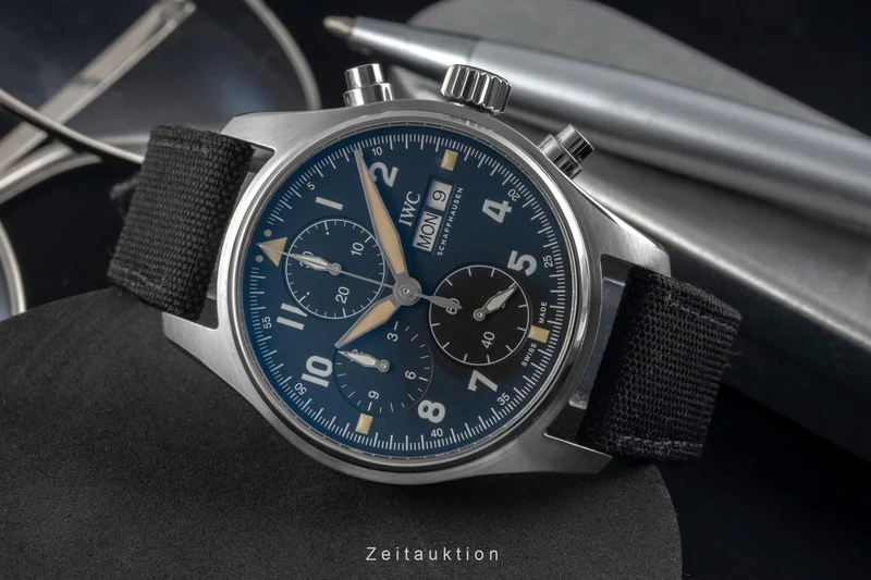 IWC Fliegerchronograph chronograph steel automatic men's watch IW387903 LP: 7900EUR [2605344]
