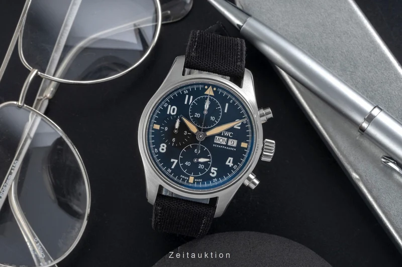 IWC Fliegerchronograph chronograph steel automatic men's watch IW387903 LP: 7900EUR [2605344]