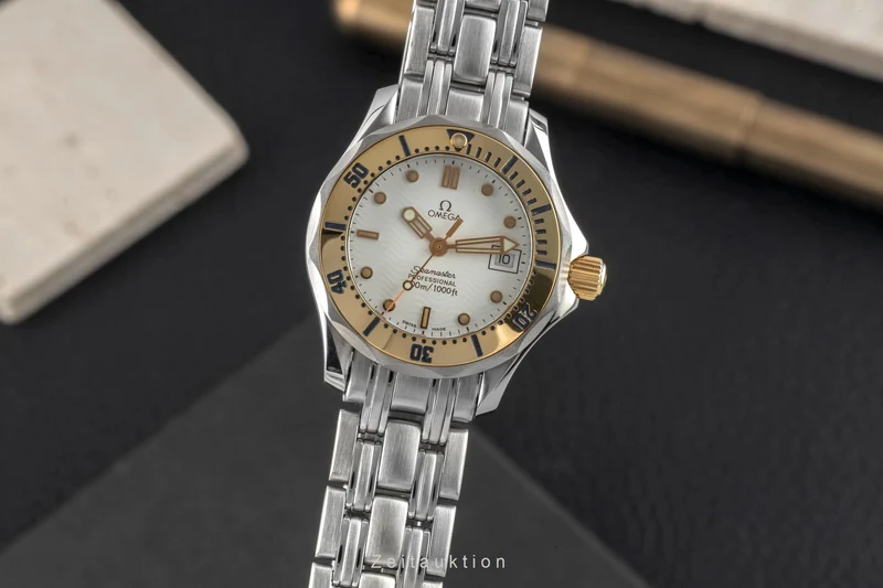 Omega Seamaster steel / gold quartz women's watch 2382.20.00 [2602947]