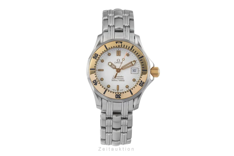 Omega Seamaster steel / gold quartz women's watch 2382.20.00 [2602947]