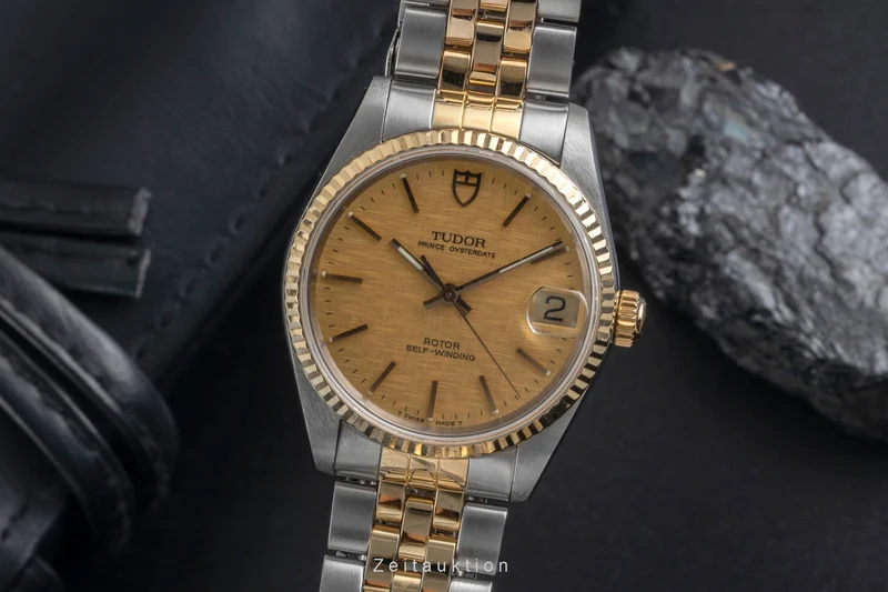 Tudor Prince Oysterdate steel / gold automatic men's watch 72033 [2605304]