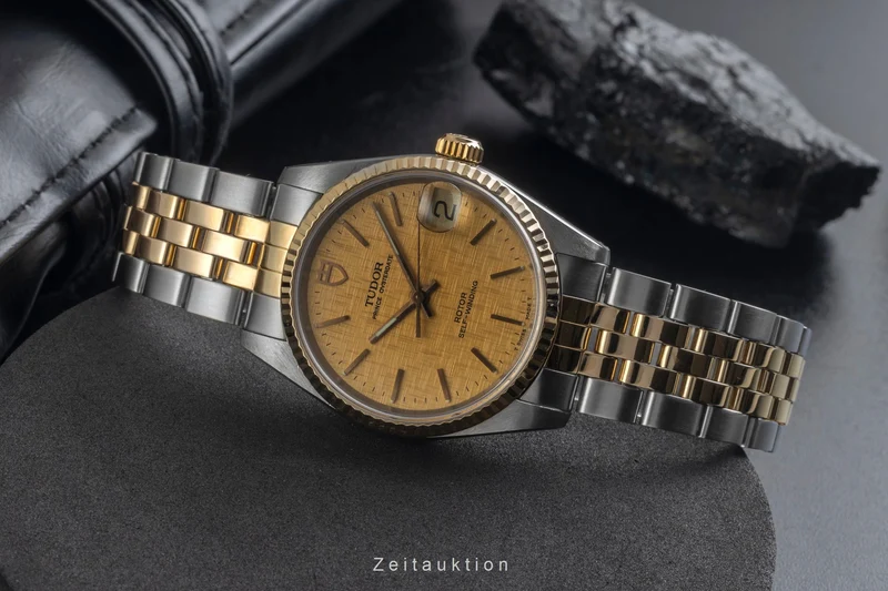 Tudor Prince Oysterdate steel / gold automatic men's watch 72033 [2605304]