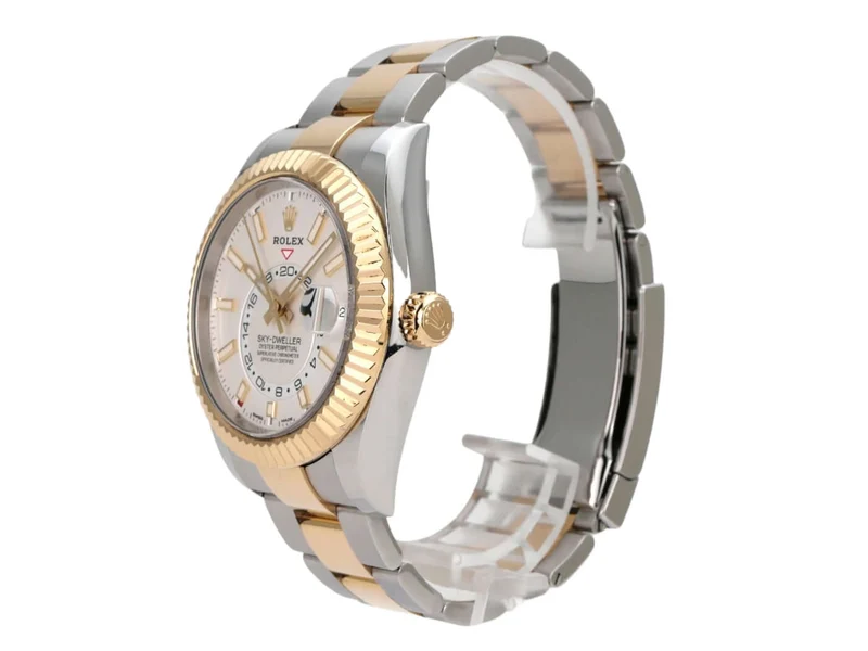 Rolex Sky-Dweller Edelstahl / Gelbgold 326933 Weiß