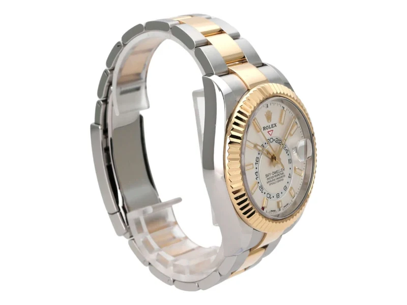 Rolex Sky-Dweller Edelstahl / Gelbgold 326933 Weiß