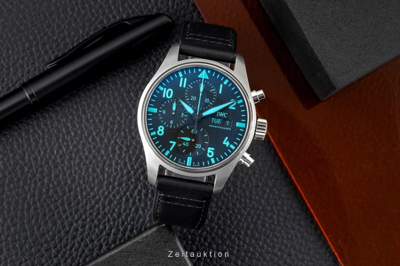 IWC Fliegerchronograph chronograph titanium automatic men's watch IW388108 LP: 9400EUR [2605121]