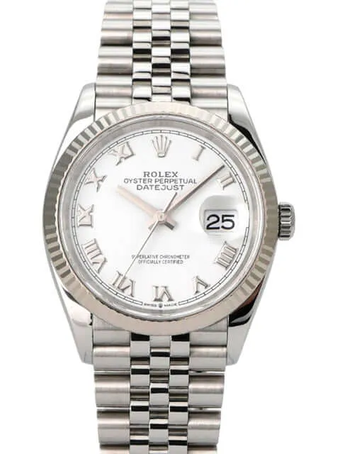 Rolex Datejust 36 Oystersteel Weißgold 126234 Weiß R Jubile