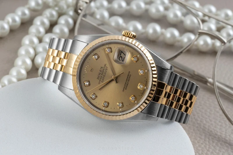 Rolex Datejust steel / gold automatic men's watch 16233 [2604885]