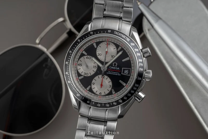 Omega Speedmaster Date chronograph steel automatic men's watch 3210.51.00 LP: 6100EUR [2605315]