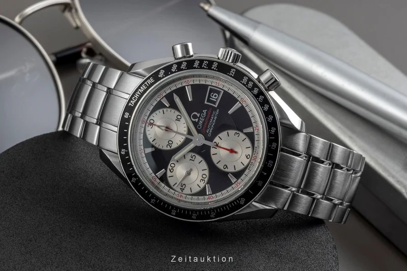 Omega Speedmaster Date chronograph steel automatic men's watch 3210.51.00 LP: 6100EUR [2605315]