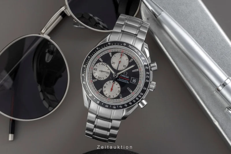 Omega Speedmaster Date chronograph steel automatic men's watch 3210.51.00 LP: 6100EUR [2605315]