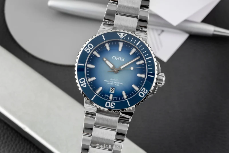 Oris Aquis Date steel automatic men's watch 01 733 7730 4175-Set Limited [2604976]
