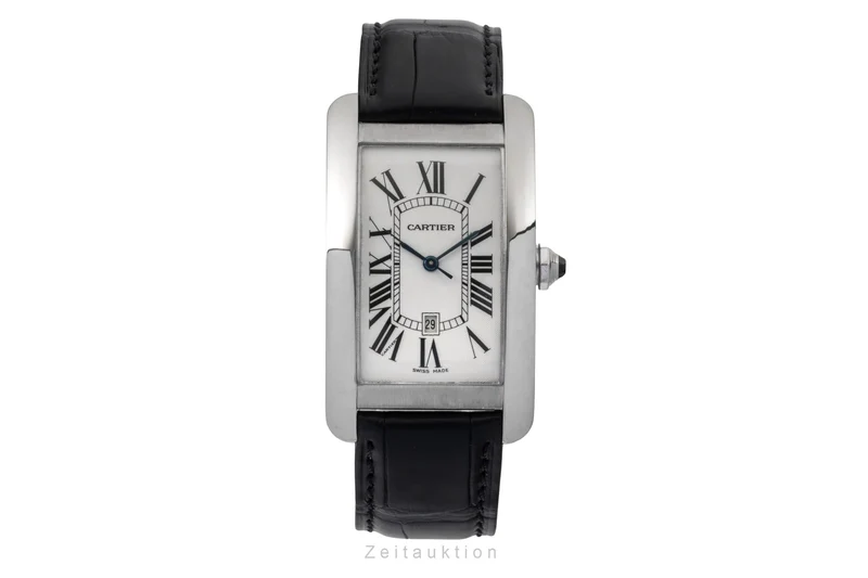 Cartier Tank Américaine 18 ct white gold automatic men's watch 1741 [2604489]