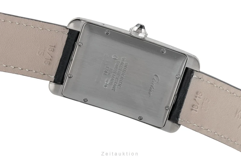 Cartier Tank Américaine 18 ct white gold automatic men's watch 1741 [2604489]