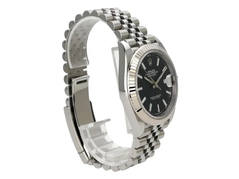 Rolex Datejust 41 Edelstahl Weißgold 126334 Blau Riffelmuster Jubile-Band