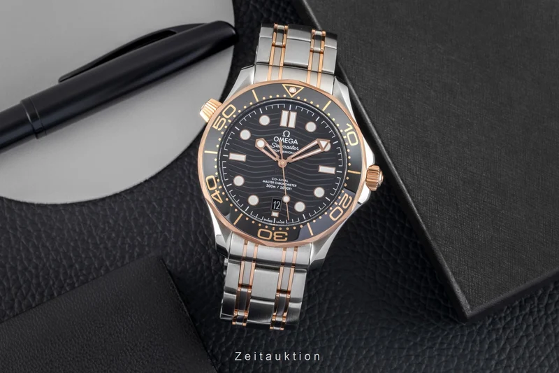 Omega Seamaster steel / gold automatic men's watch 210.20.42.20.01.001 LP: 14200EUR [2605286]