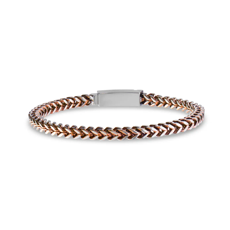 Kaffeebraunes Franco-Gliederarmband