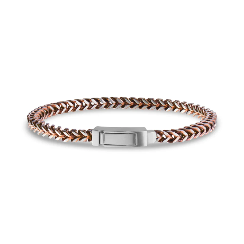 Kaffeebraunes Franco-Gliederarmband