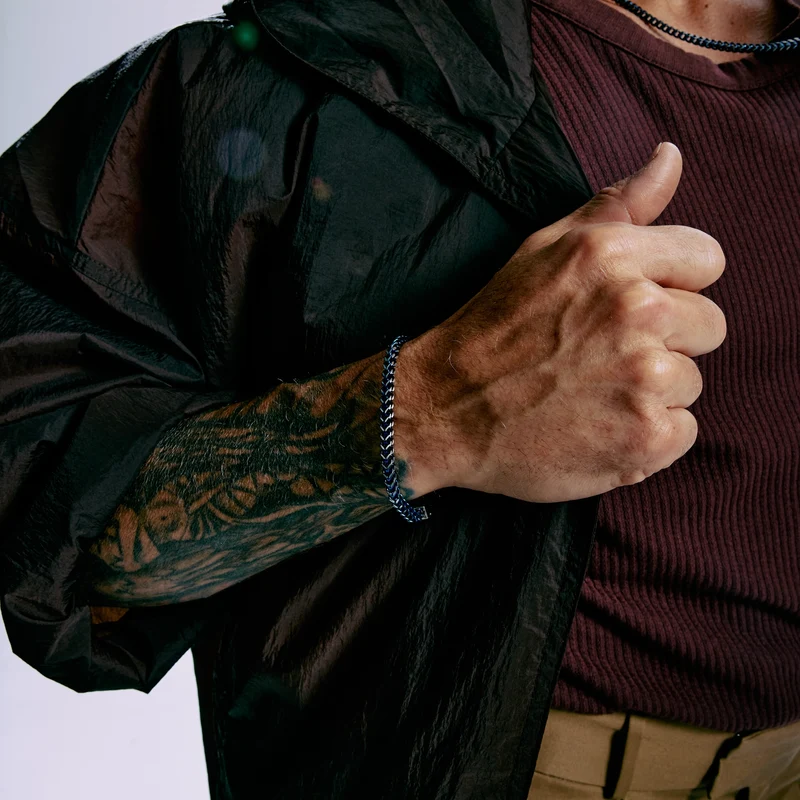 Elektrisch blaues Franco-Gliederarmband