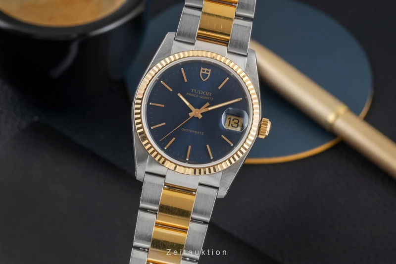 Tudor Oysterdate steel / gold quartz men's watch 84133 [2604828]