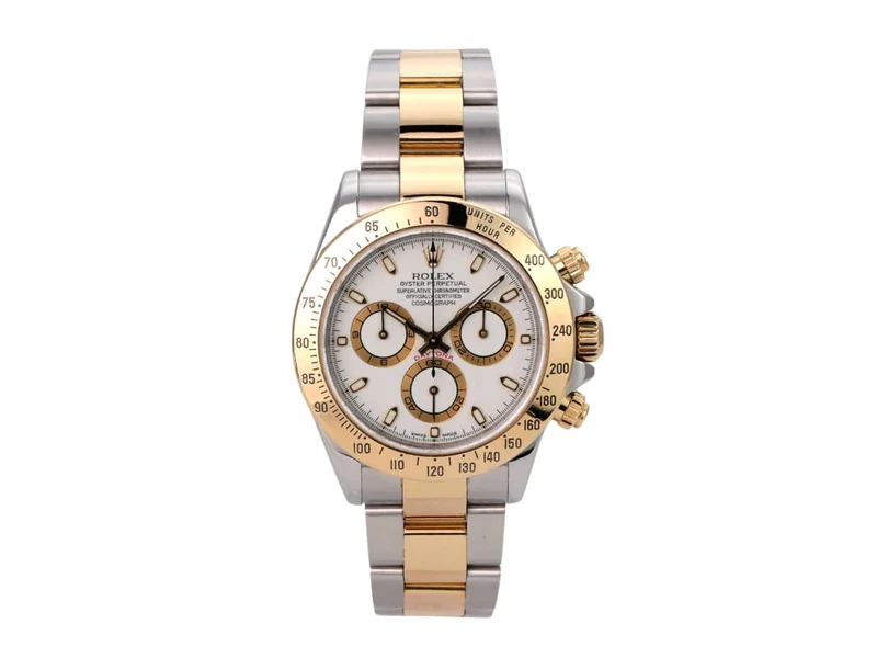 Rolex Daytona Edelstahl Gelbgold 116523 Weiß