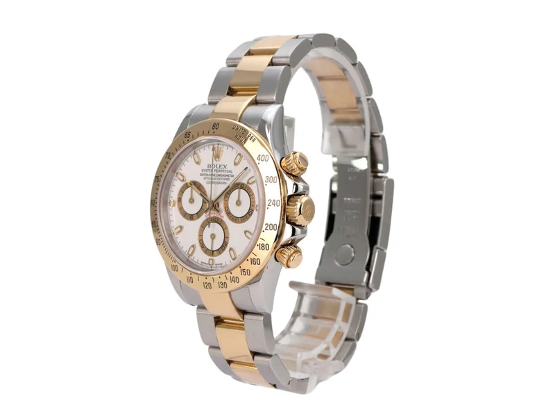 Rolex Daytona Edelstahl Gelbgold 116523 Weiß