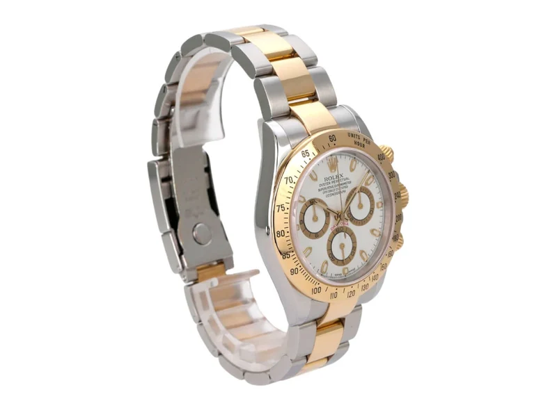 Rolex Daytona Edelstahl Gelbgold 116523 Weiß
