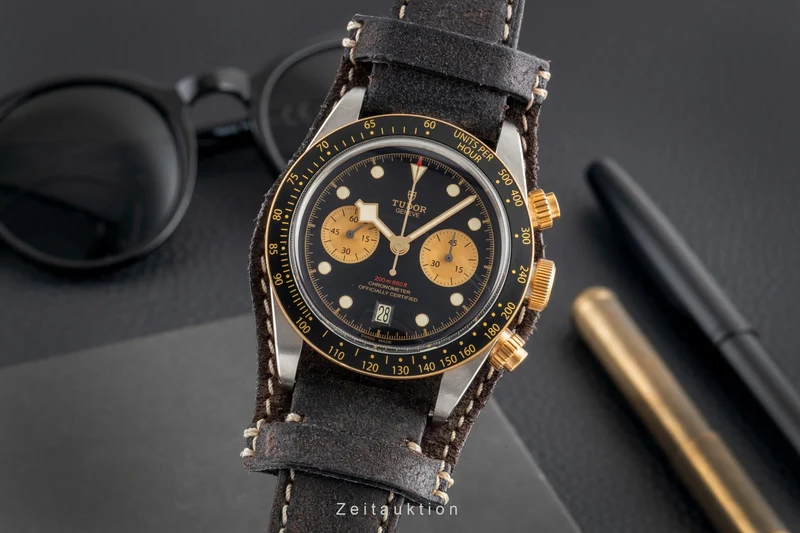 Tudor Black Bay chronograph steel / gold automatic men's watch 79363N LP: 6790EUR [2604989]