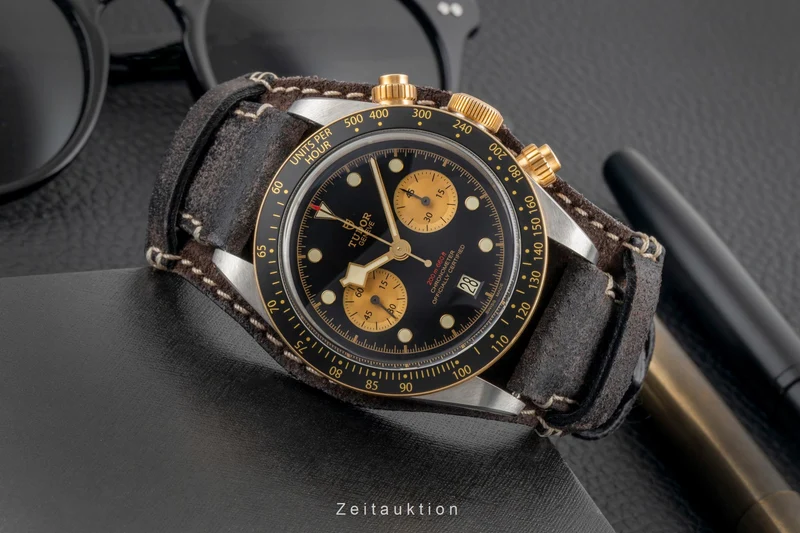 Tudor Black Bay chronograph steel / gold automatic men's watch 79363N LP: 6790EUR [2604989]