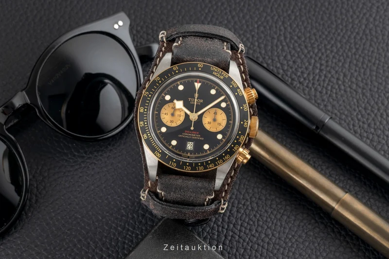 Tudor Black Bay chronograph steel / gold automatic men's watch 79363N LP: 6790EUR [2604989]