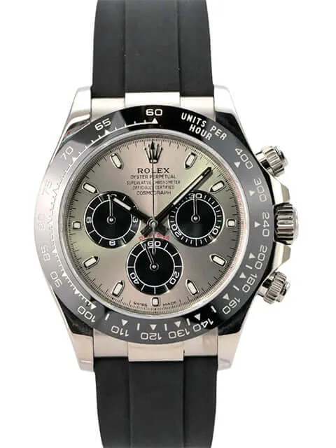 Rolex Daytona 116519LN Weißgold Oysterflex Grau