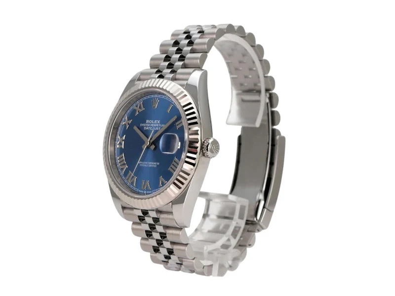 Rolex Datejust 41 Oystersteel Weißgold 126334 Blau Römisch Jubile-Band