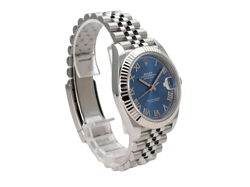 Rolex Datejust 41 Oystersteel Weißgold 126334 Blau Römisch Jubile-Band