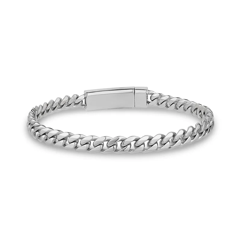 5mm kubanisches Gliederarmband mit Click-In-Verschluss