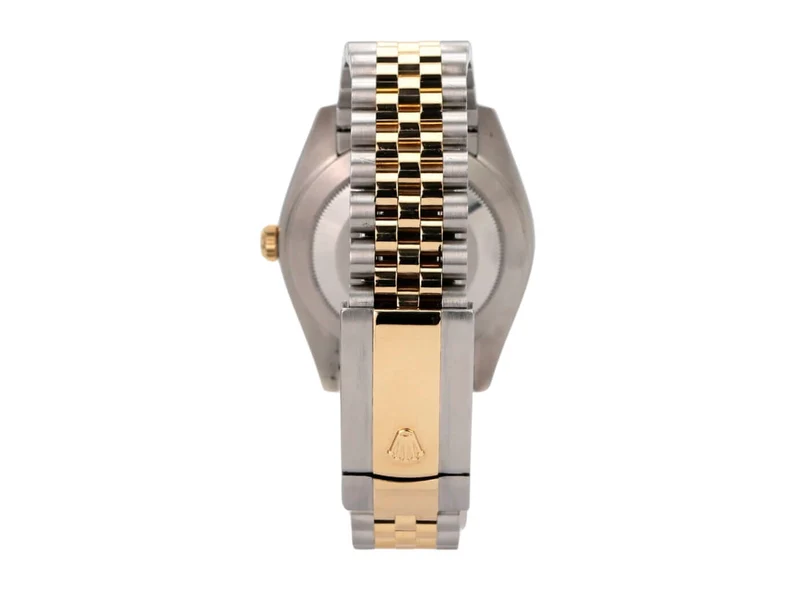 Rolex Datejust 41 Edelstahl Gelbgold 126333 Schwarz Diamant Jubile-Band