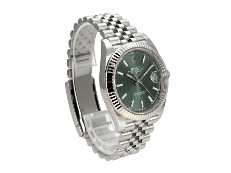Rolex Datejust 41 Edelstahl Weißgold 126334 Mint Green Jubile-Band