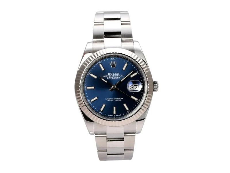 Rolex Datejust 41 Edelstahl Weißgold 126334 Blau