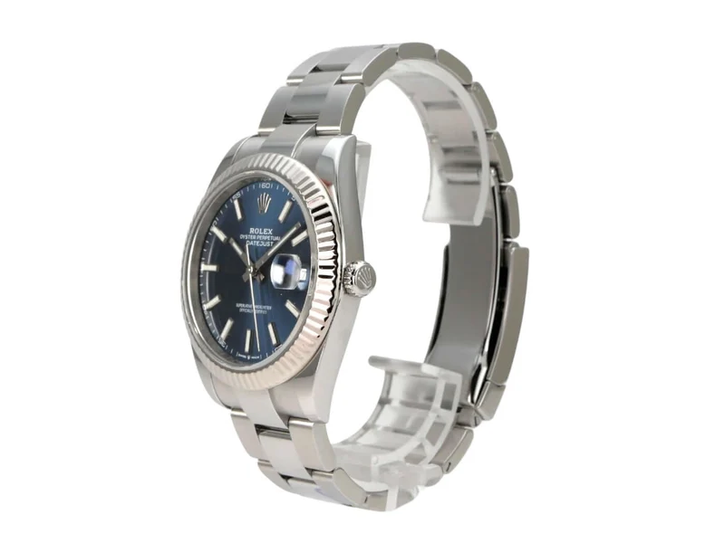 Rolex Datejust 41 Edelstahl Weißgold 126334 Blau