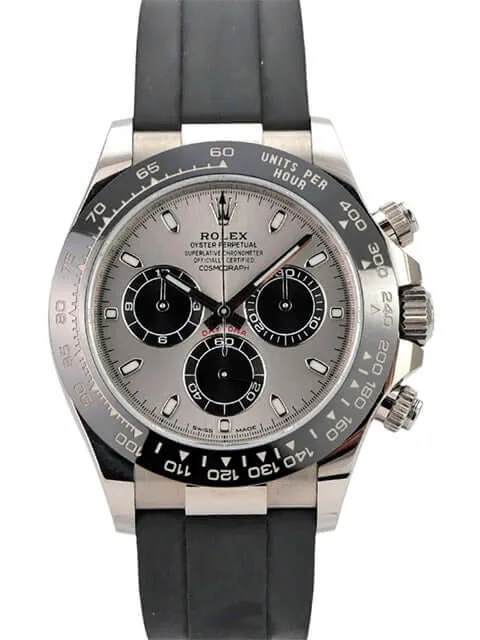 Rolex Daytona 116519LN Weißgold Oysterflex Grau