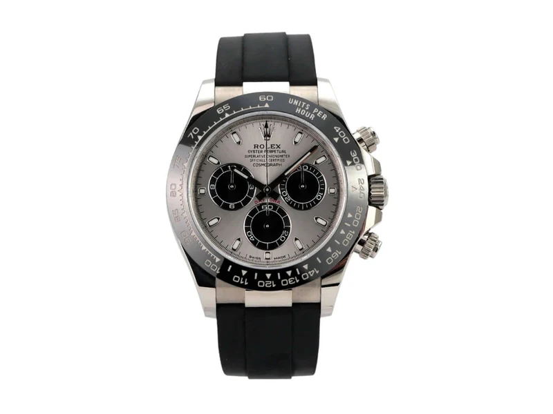 Rolex Daytona 116519LN Weißgold Oysterflex Grau