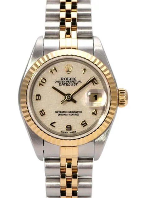 Rolex Datejust 26 Edelstahl Gelbgold 79173 Ivory Jubile-Band