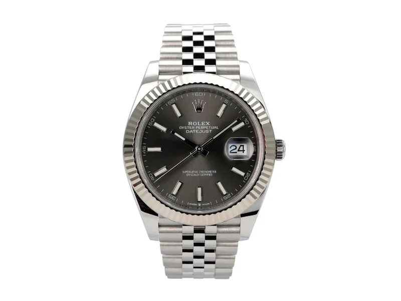 Rolex Datejust 41 Edelstahl Weißgold 126334 Rhodium Jubile-Band