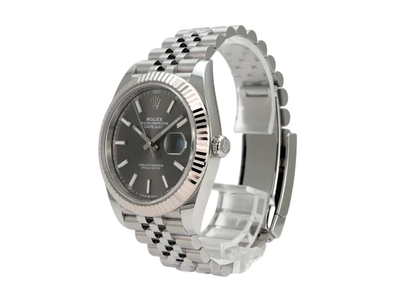 Rolex Datejust 41 Edelstahl Weißgold 126334 Rhodium Jubile-Band