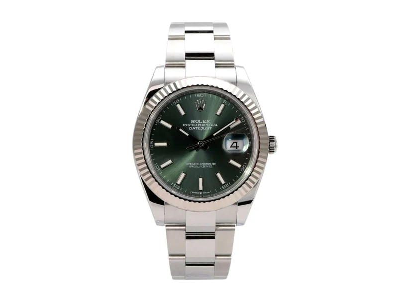 Rolex Datejust 41 Edelstahl Weißgold 126334 Mint Green