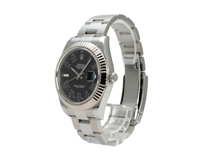Rolex Datejust II 116334 Schwarz Römisch