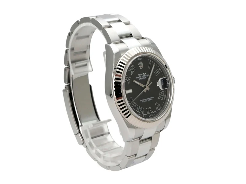 Rolex Datejust II 116334 Schwarz Römisch