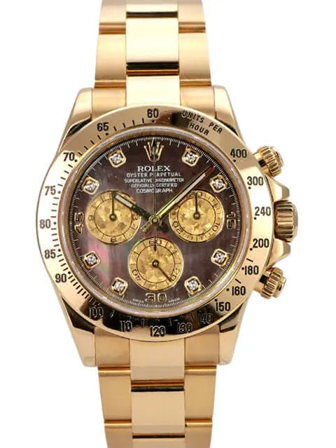 Rolex Cosmograph Daytona 116528 Gelbgold Gold Crystal Diamant