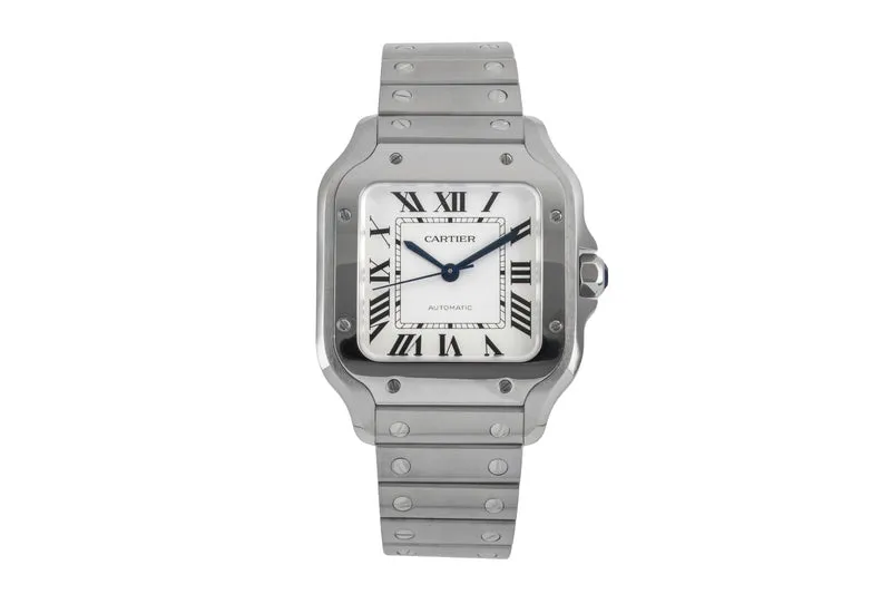 Cartier Santos steel automatic men's watch WSSA0029 LP: 8250EUR [2604948]